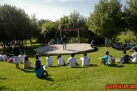 Paul Nguyen gives a speech at First Step Summer Camp.