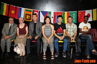 Paul Nguyen congratulates graduates of the Newcomer Orientation Week (NOW) program at Jarvis Collegiate Institute